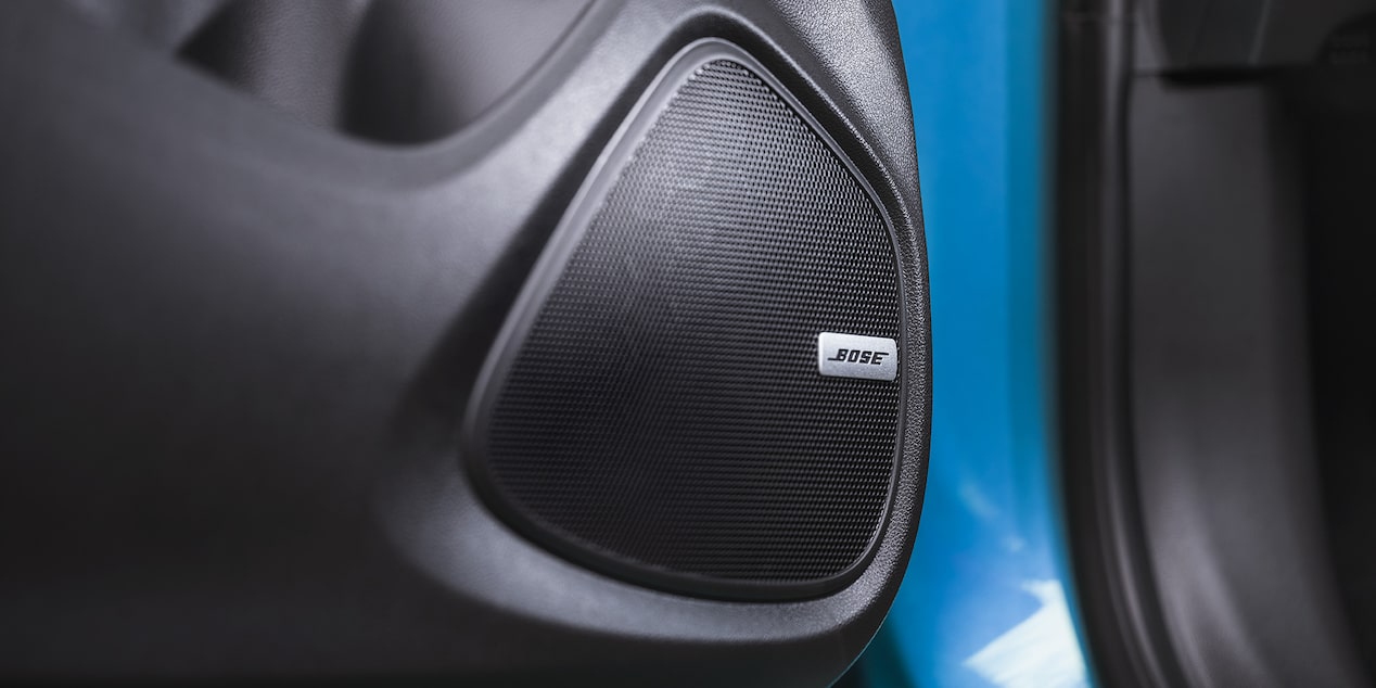 Close-up View of 2025 Buick GX Premium Bose Speaker in Door