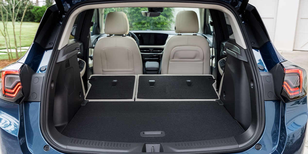 Close-up View of a 2025 Buick Encore GX Cargo Space With Back Seats Down