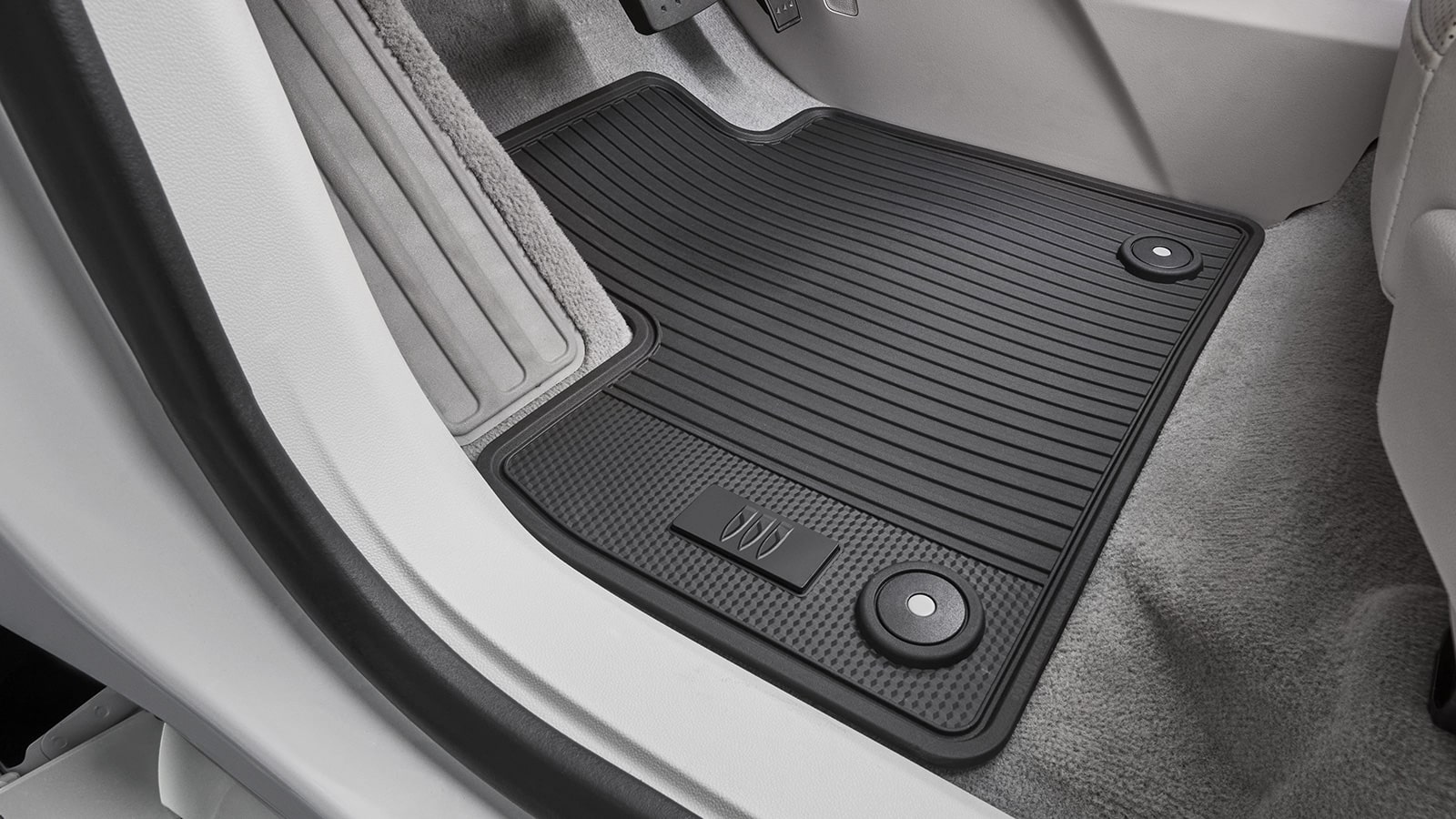 Close-up of the Black Floor Mat for 2026 Buick Enclave Interior