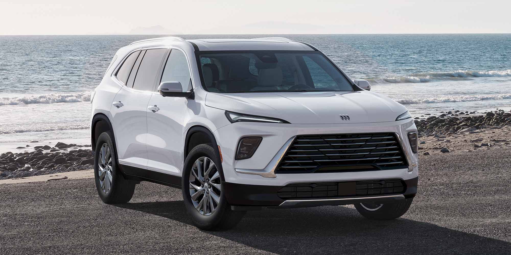 Profile View of the 2026 Buick Enclave Mid-Size SUV at Sunset