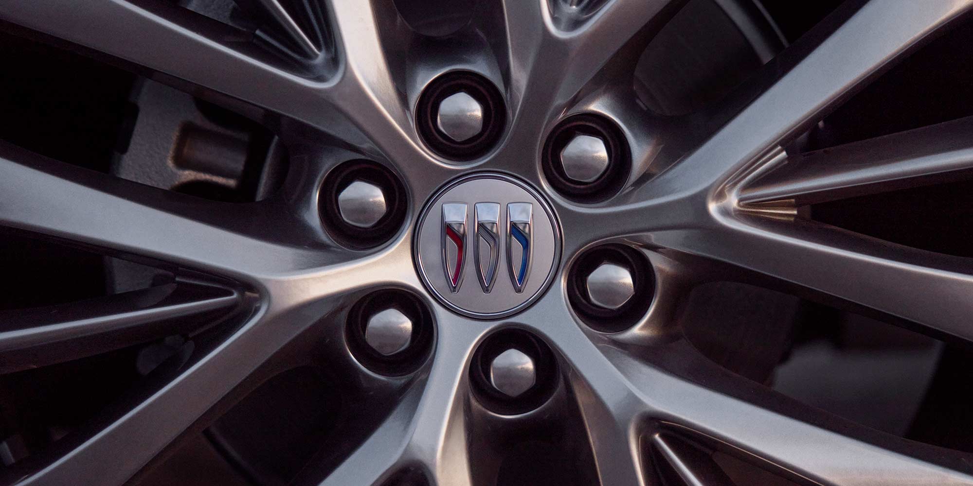 Three-Quarters Close-up View of the Front Tire for the 2026 Buick Enclave Mid-Size SUV