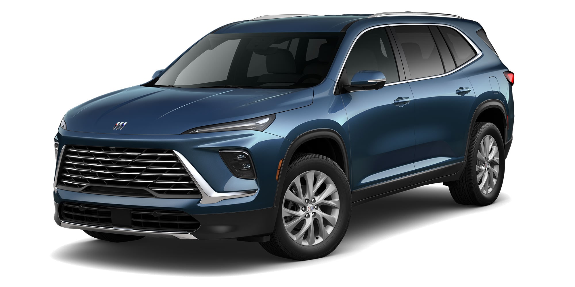 Three Quarters View of a Blue 2026 Buick Enclave
