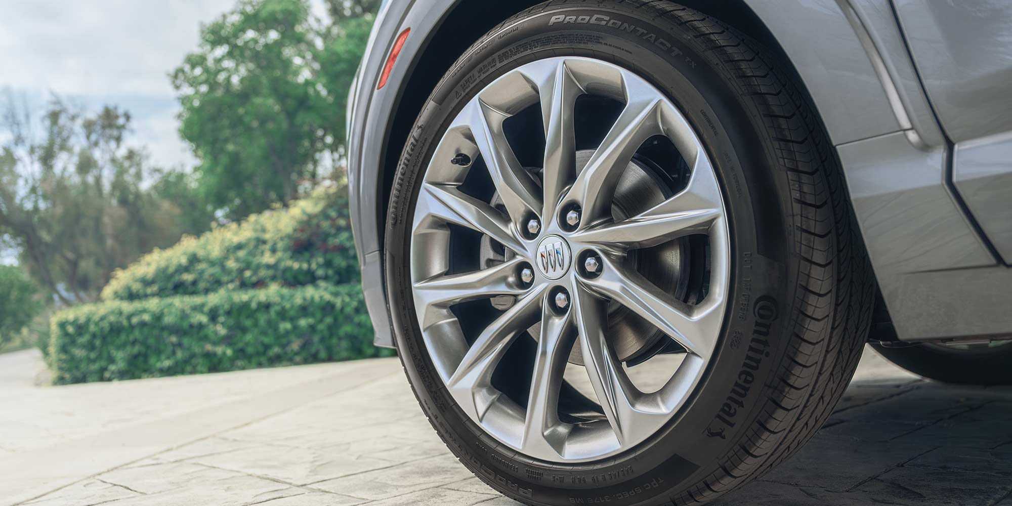 Close-up of a 2026 Buick Encore Avenir GX Tire