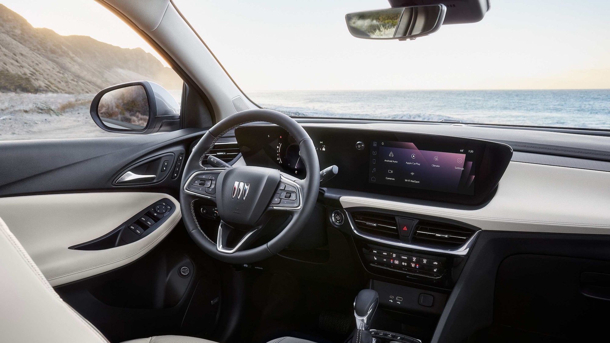Close-up Interior View of the Infotainment Display in the Buick 2026 Encore GX Small SUV