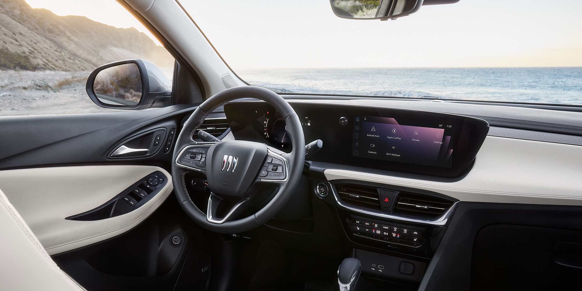 Close-up Interior View of the Infotainment Display in the Buick 2026 Encore GX Small SUV