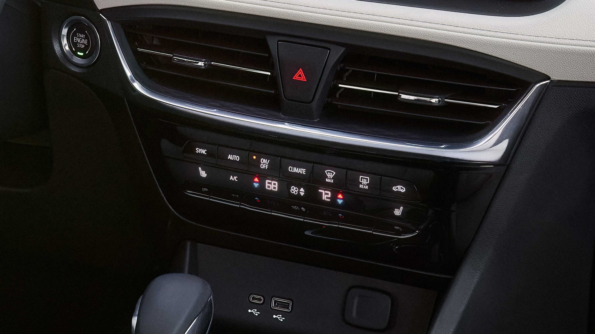 close up 2026 buick encvore gx avenir climate control