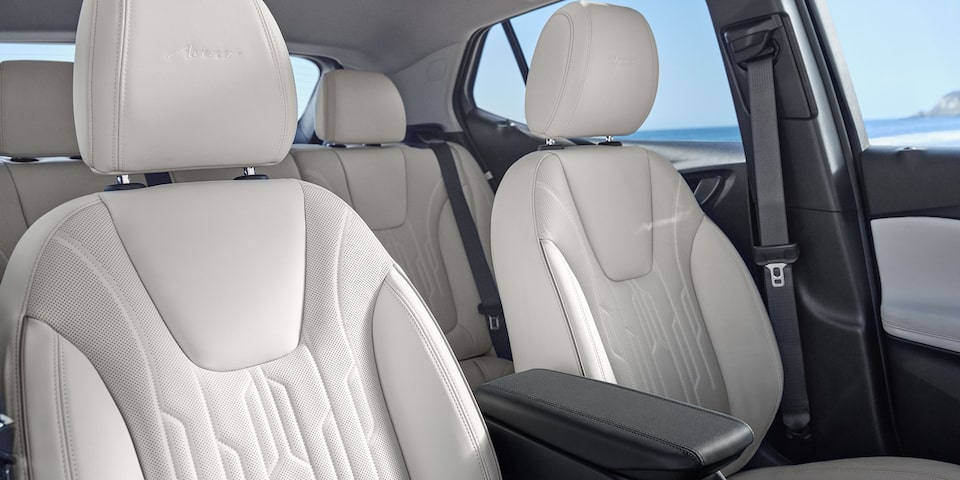 Interior View of the Light Perforated Leather-appointed Seats in the 2026 Buick Encore GX Small SUV