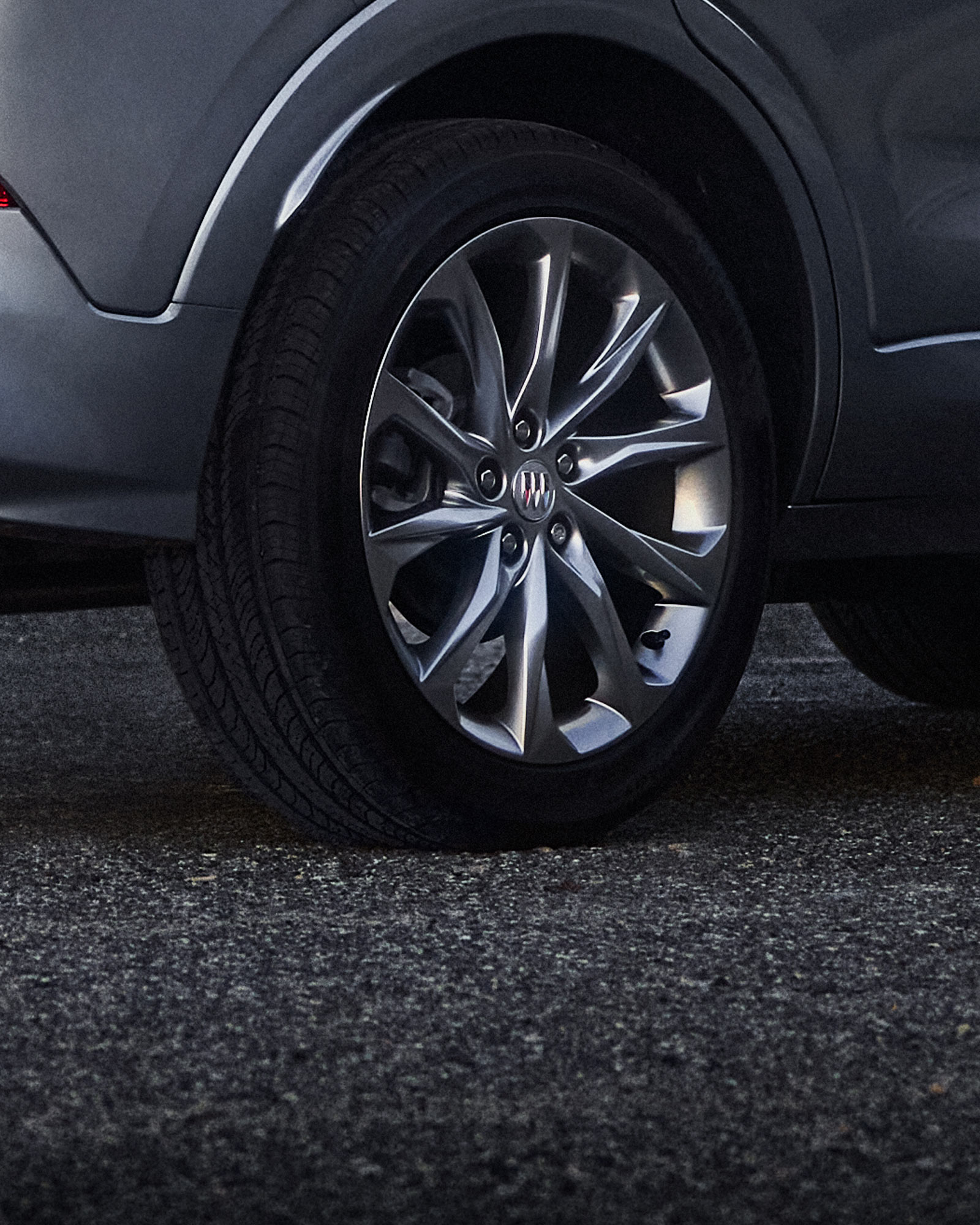 The 19-Inch Aluminum Wheels with Pearl Nickel Finish on the 2026 Buick Encore GX Small SUV