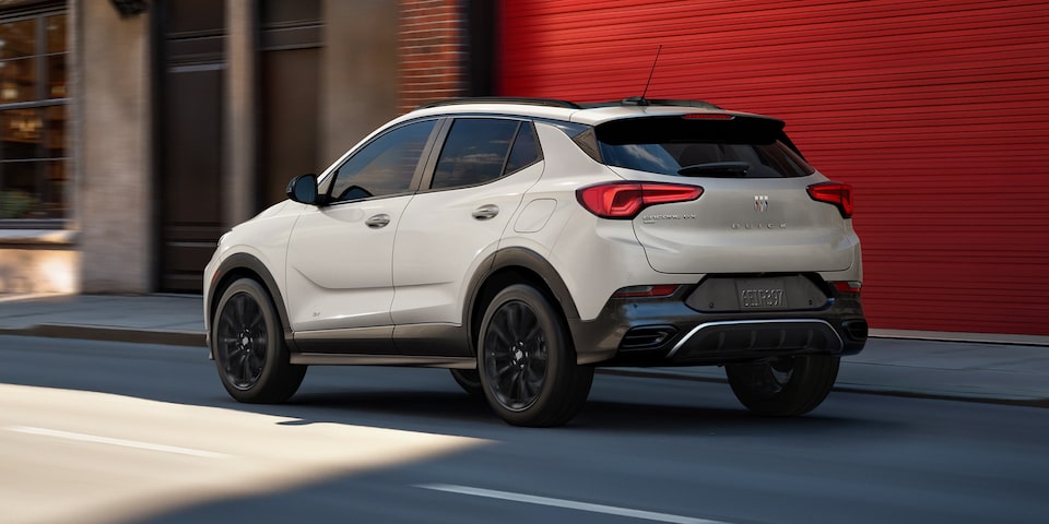 Front View of the 2026 Buick Encore GX Small SUV Parked on the Beach at Sunset