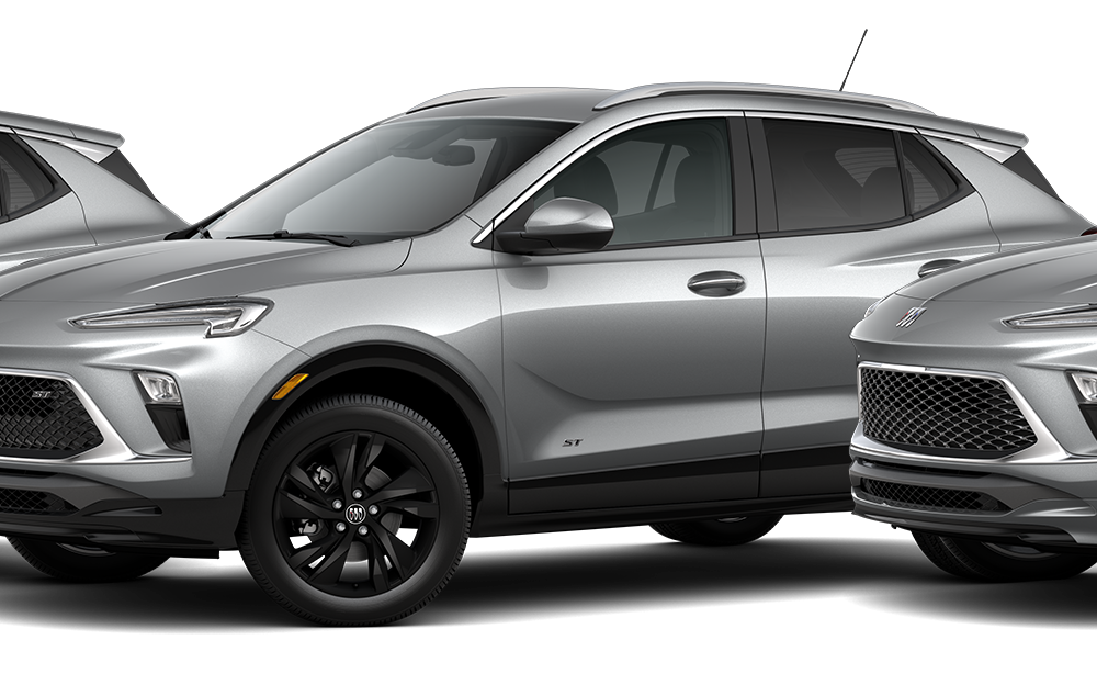 Three-Quarters View of the 2026 Buick Encore GX Preferred Subcompact SUV in the Color Summit White