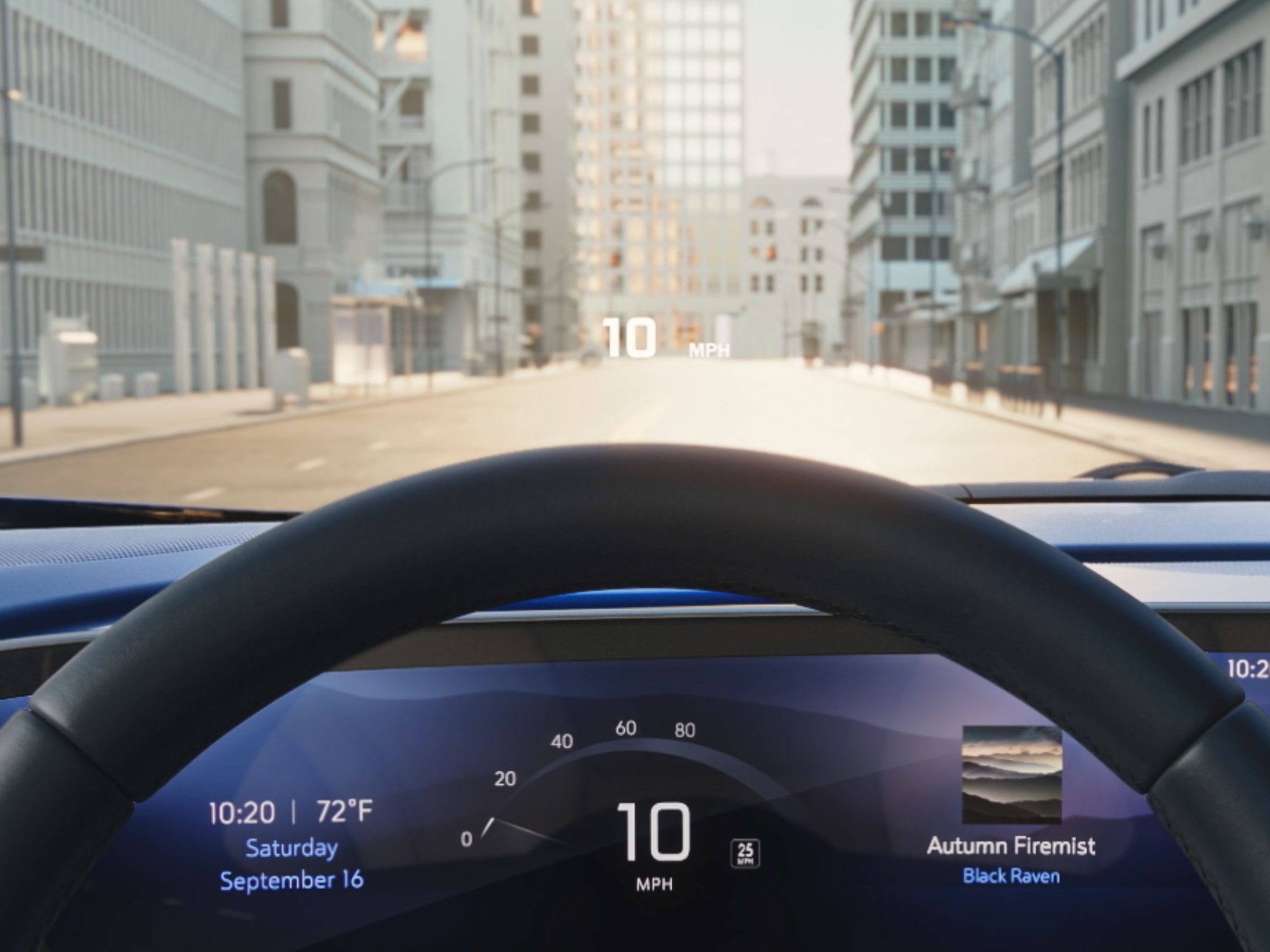 Close-up View of the Heads-up Display in the 2026 Buick Envision