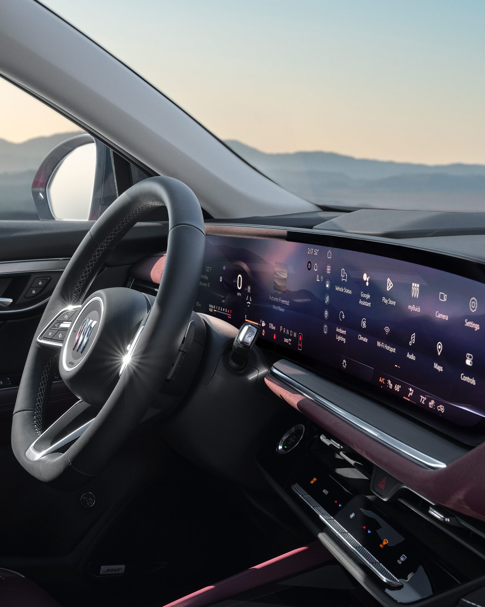 Interior View of the Ultrawide 30 Inch Diagonal Screen in the 2026 Buick Envision ST Sporty Compact SUV