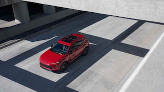 Birds-eye View of the 2026 Buick Envision Compact SUV Driving Down the Freeway