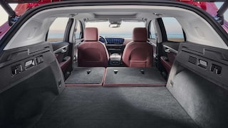 Interior View From the Tailgate of the 2026 Buick Envision with the Rear Seats Folded Down