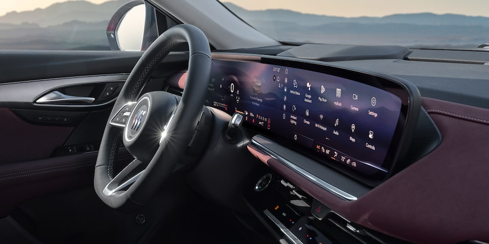 Interior View of the Ultrawide 30 Inch Diagonal Screen in the 2026 Buick Envision Compact SUV