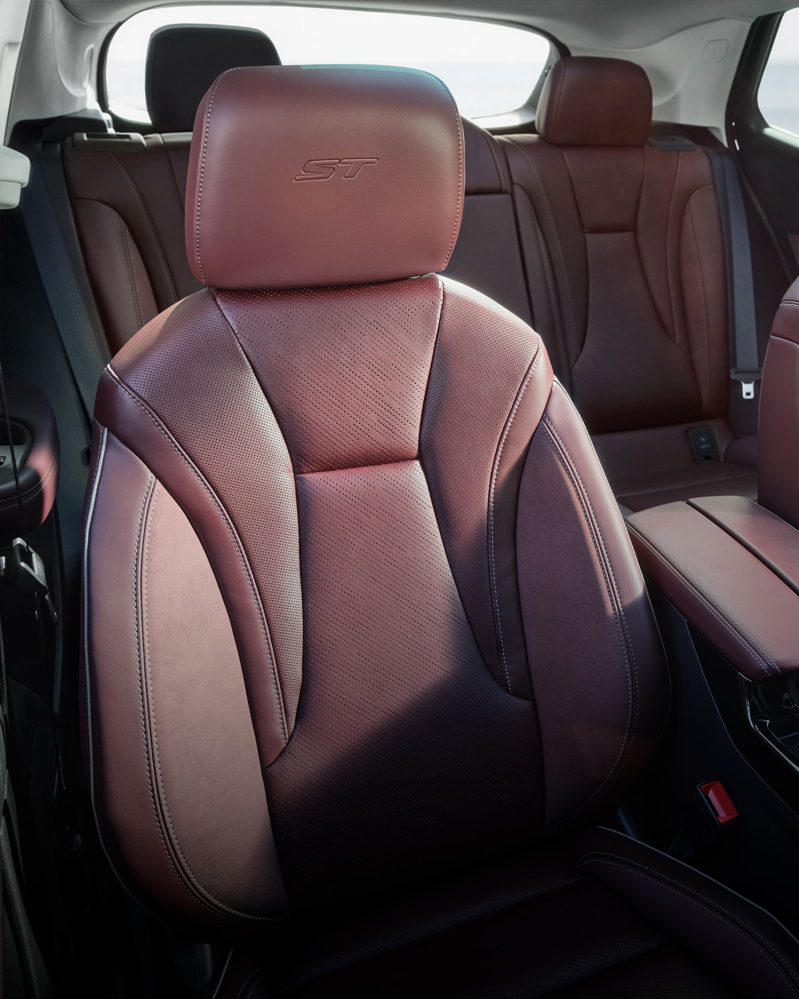 Interior View of the Perforated Front Leather-appointed Seats in the 2026 Buick Envision ST Sporty Compact SUV