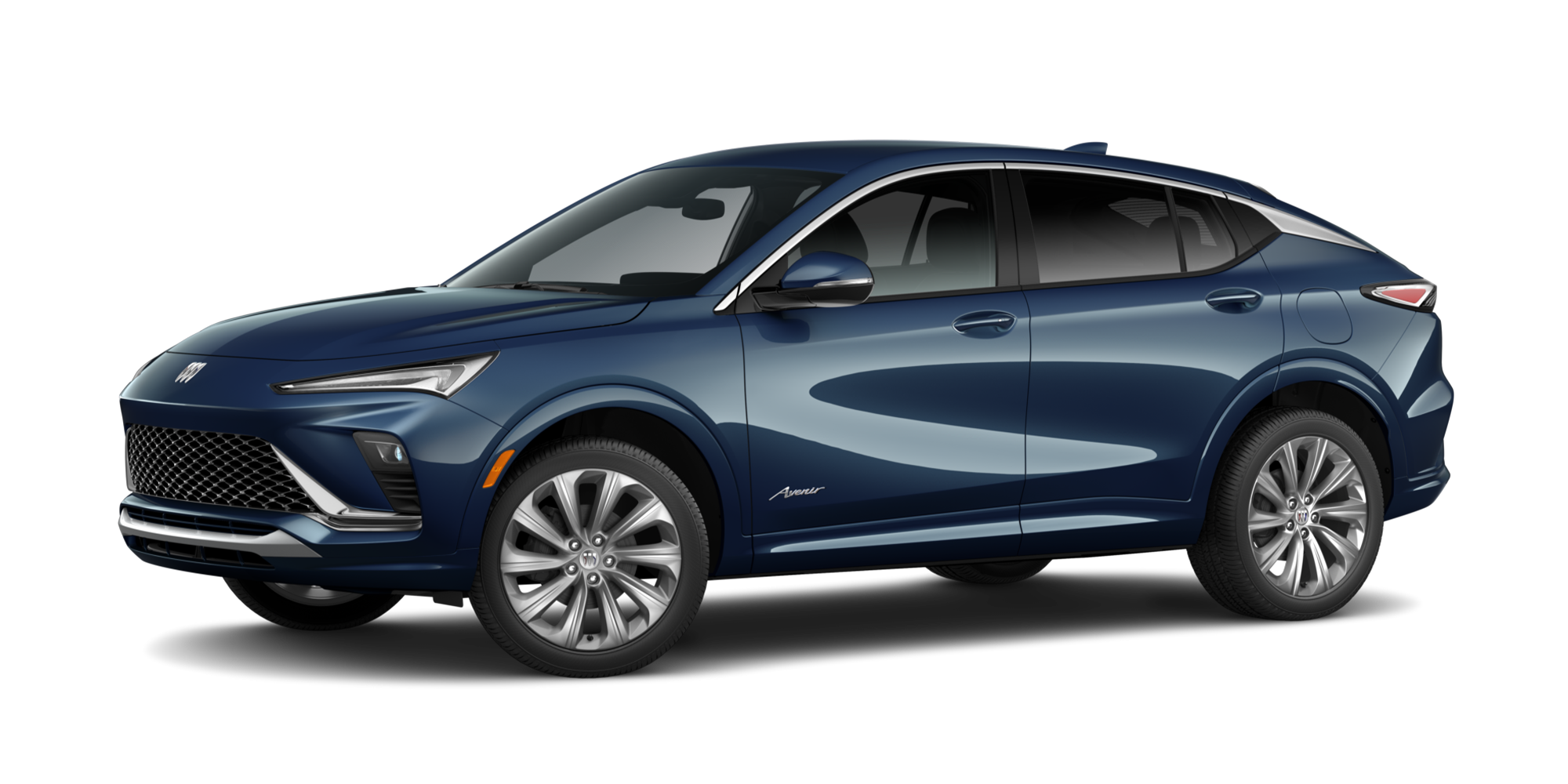 Three-Quarters View of the 2026 Envista Avenir Luxury SUV in the Color Ocean Blue Metallic