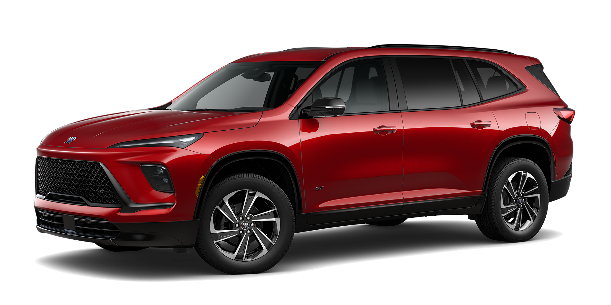 Three Quarter View of a Red Buick Enclave ST SUV