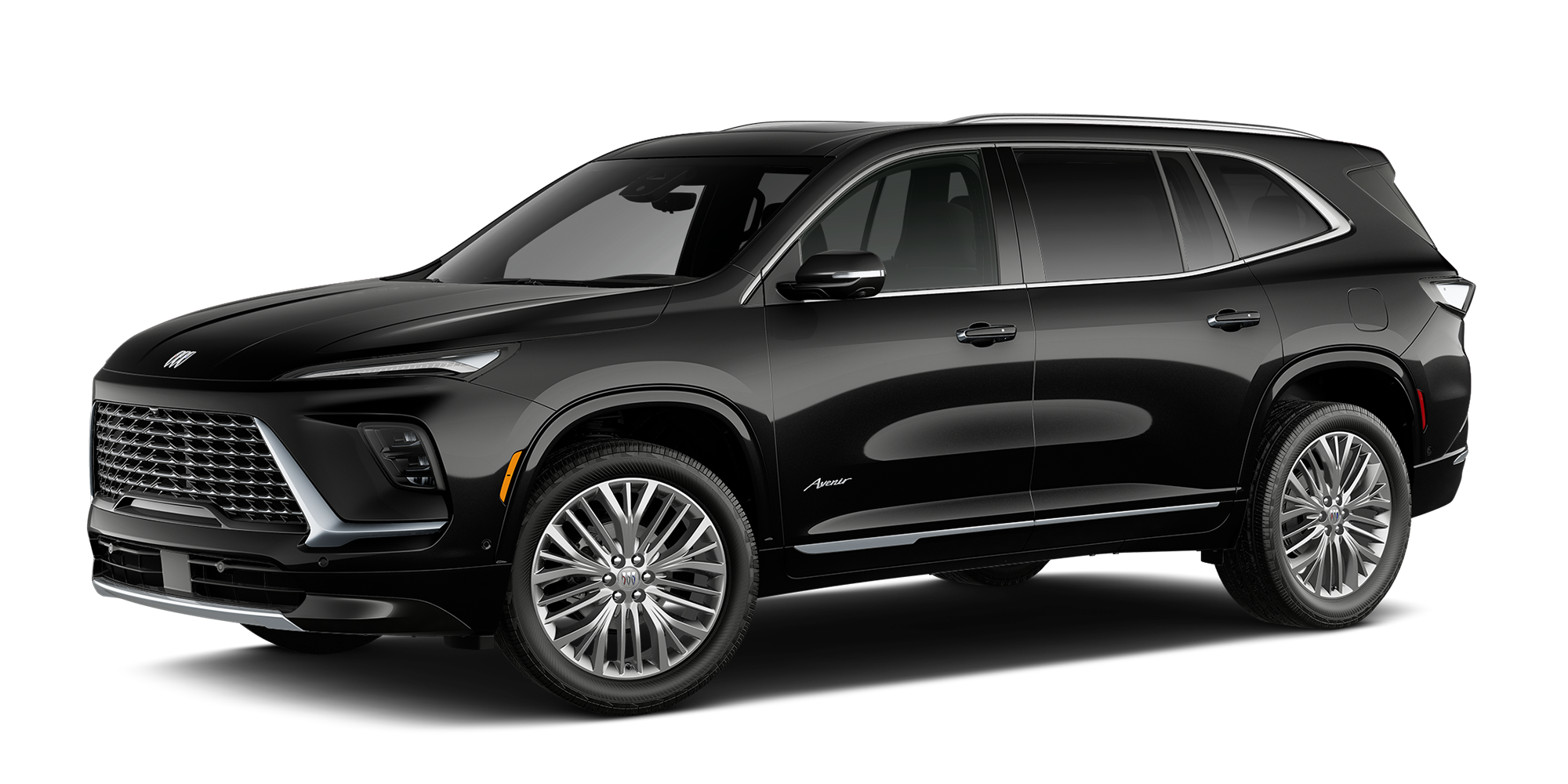 Three Quarter View of a Ebony Twilight Metallic Buick Enclave SUV
