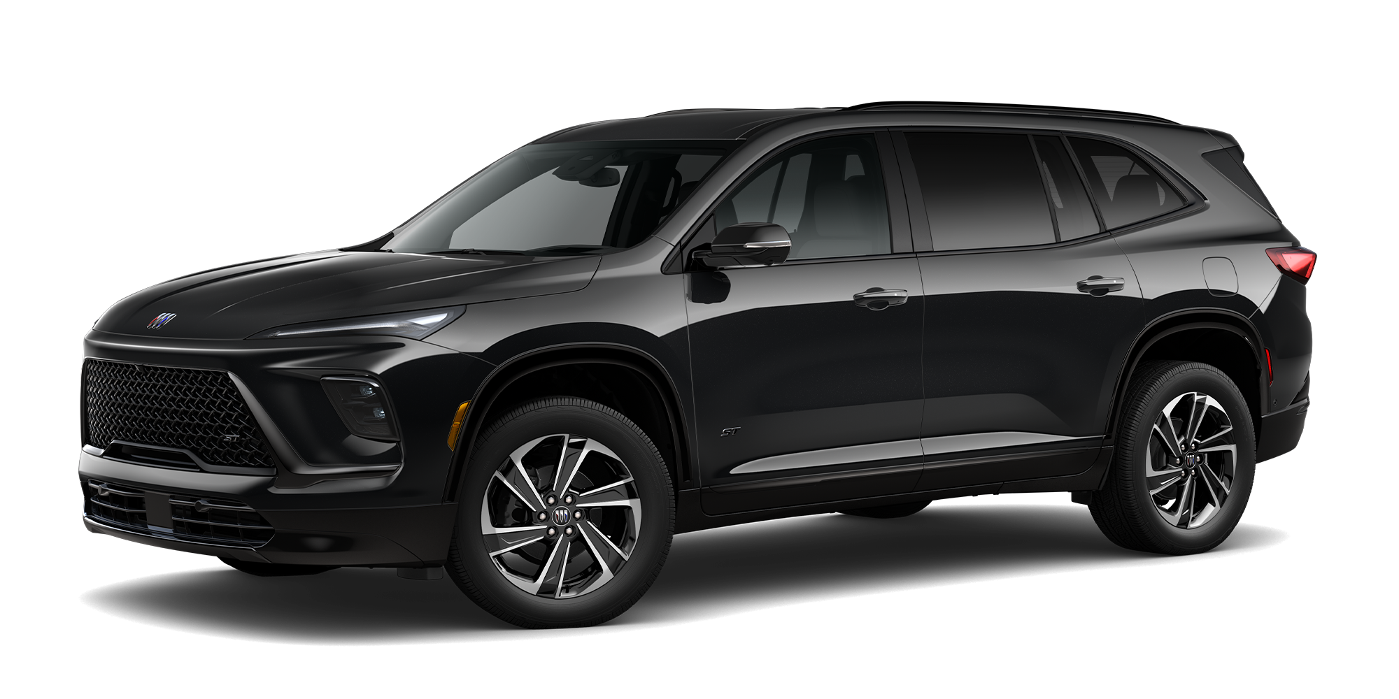 Three Quarter View of a Ebony Twilight Metallic Buick Enclave SUV