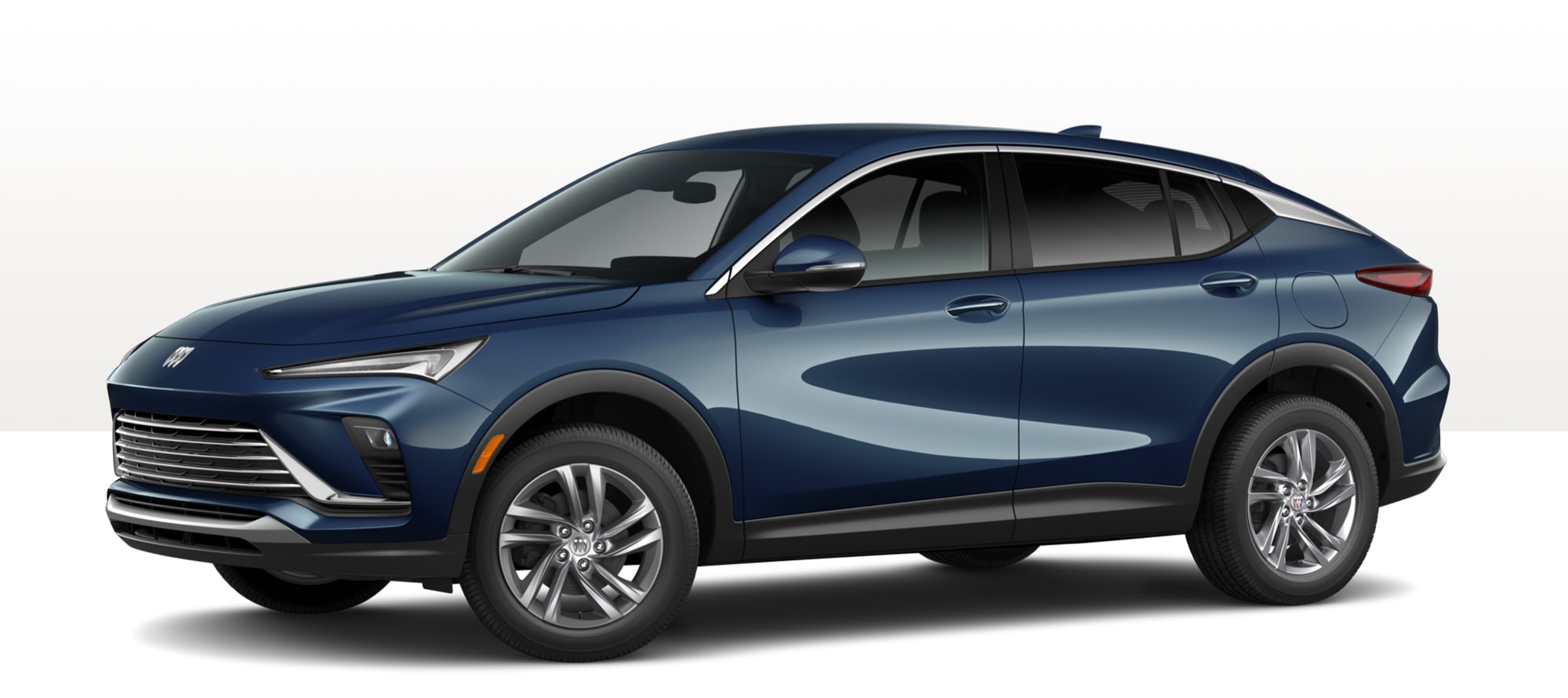 Front-Three Quarter View of a Blue Buick Envista Crossover SUV