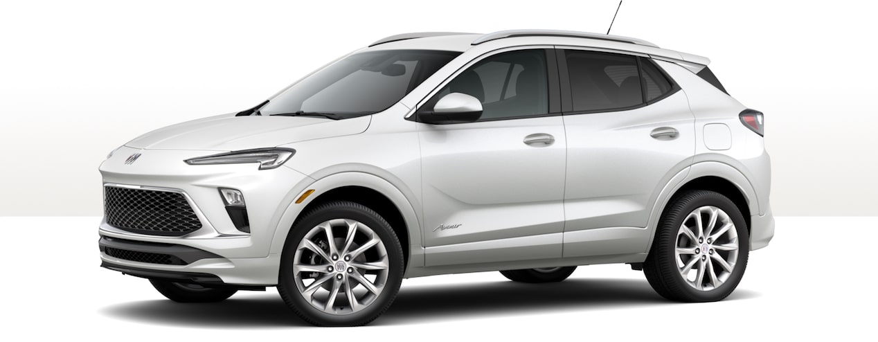 Front-Three Quarter View of a White Buick Encore GX Small SUV
